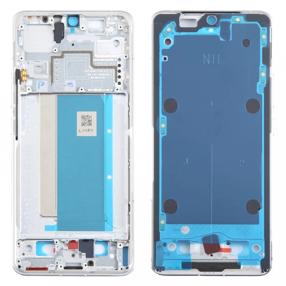 Dla Xiaomi Redmi K70 Oryginalna obudowa przednia Ramka LCD Płyta Bezel (biała)